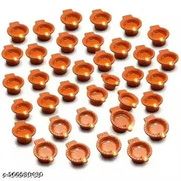 Water Sensor Diya for Home Decoration Floating Led Light Diya (Pack of 12)
